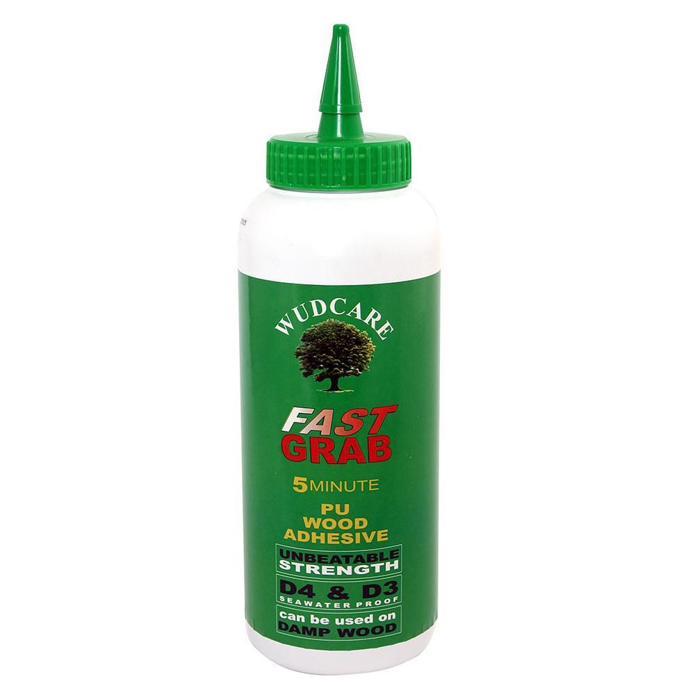 Product image for Wudcare Fast Grab 5 Minute Wood Adhesive Green 1ltr