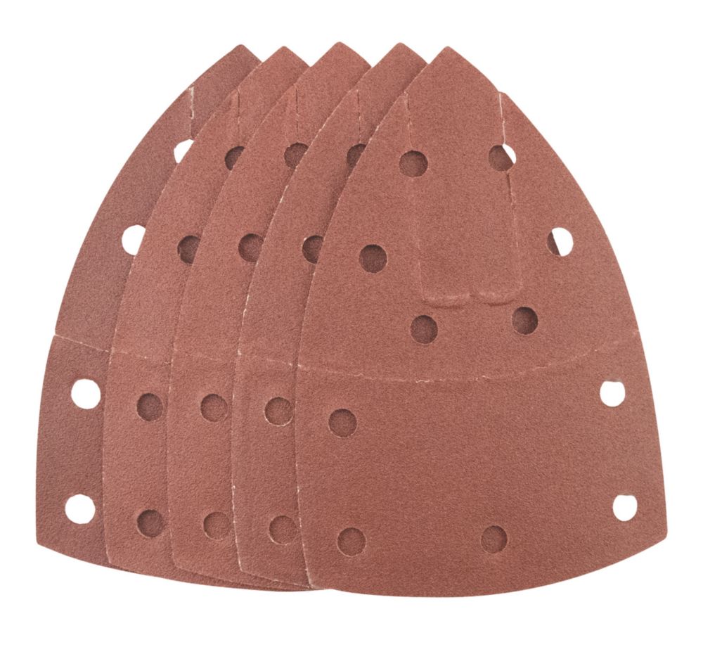 Product image for Titan 80 Grit 11-Hole Punched Multi-Material Sanding Sheets 150mm x 100mm 5 Pack