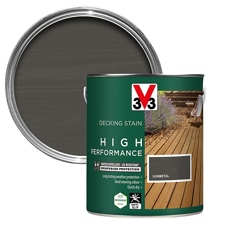 Product image for V33 High Performance Decking Stain Gunmetal 2.5Ltr