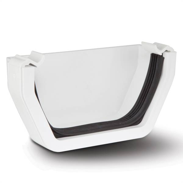 Product image for Square External Stop End White 112mm