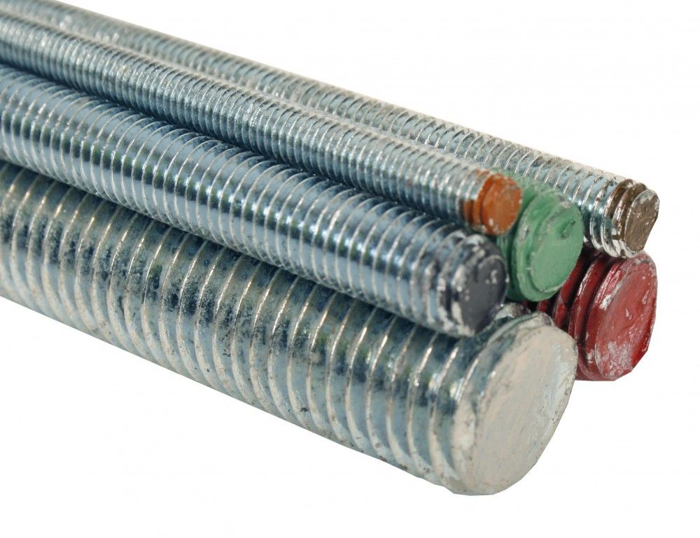 Image of Metric Studding Threaded Rod BZP M10x3mtr Purple