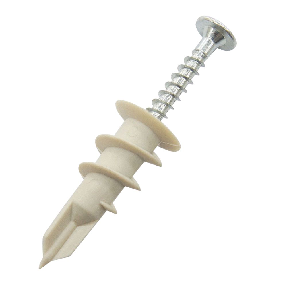 Product image for Easyfix Self-Drill Plasterboard Fixings Nylon 32mm 100 Pack