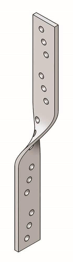 Image of Strap Heavy Duty Galvanised 4x27.5x1000mm Twist At 150mm