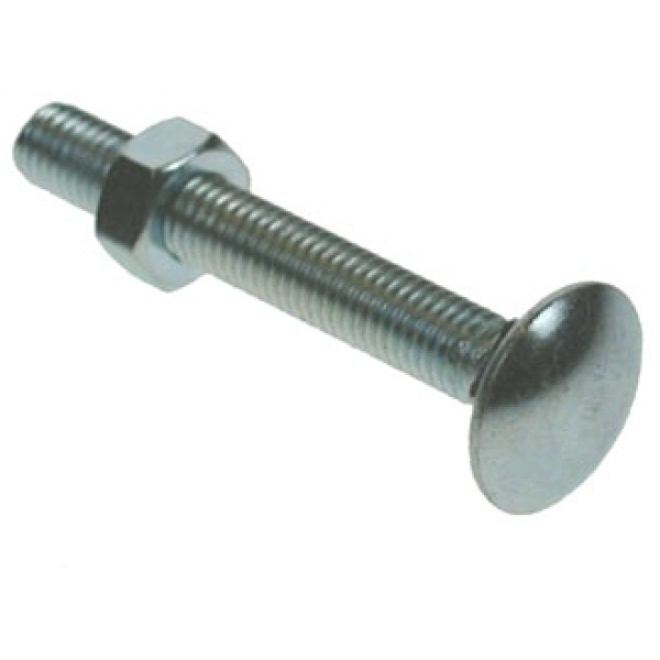 Product image for Cup Square Carriage Bolt & Nut BZP M12x130mm