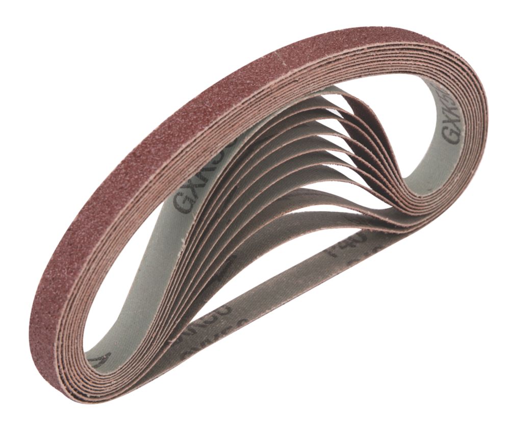 Product image for Titan 40 Grit Multi-Material Sanding Belt 457mm x 13mm 10 Pack