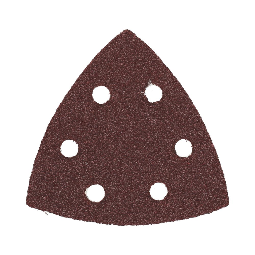 Product image for Flexovit Delta A203F 60 Grit 6-Hole Punched Multi-Material Sanding Triangles 95mm x 95mm 6 Pack