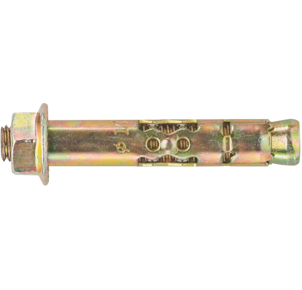 Product image for Rawlplug Rawlok Sleeve Anchors Zinc-Plated &amp; Yellow-Passivated 12mm x 100mm M10 10 Pack
