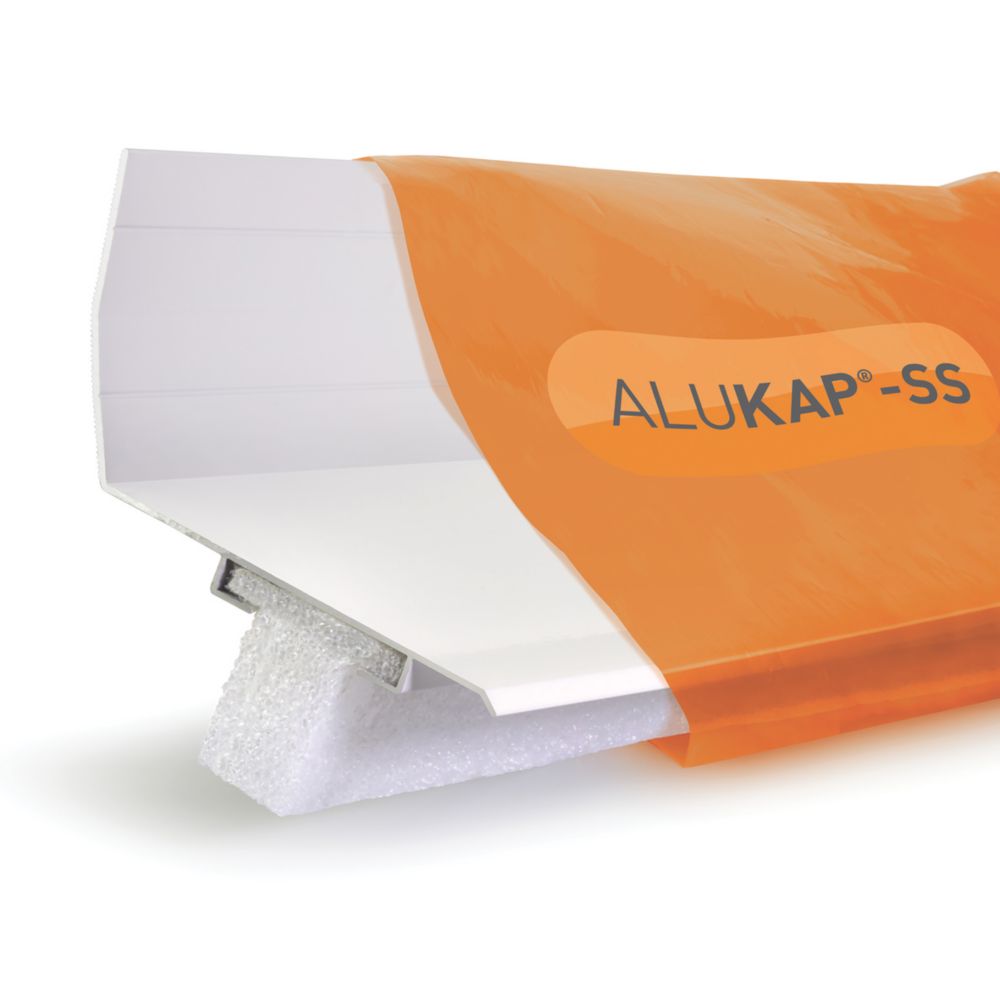 Product image for ALUKAP-SS AKSS702W Aluminium Top Wall Flashing White 105 x 132mm x 2.0m