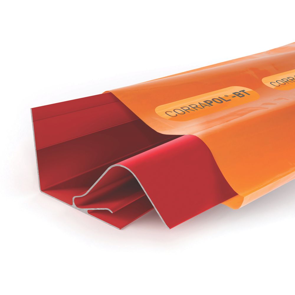 Product image for Corrapol-BT Rock n Lock Aluminium Wall Side Flashing Red 130 x 70mm x 3m