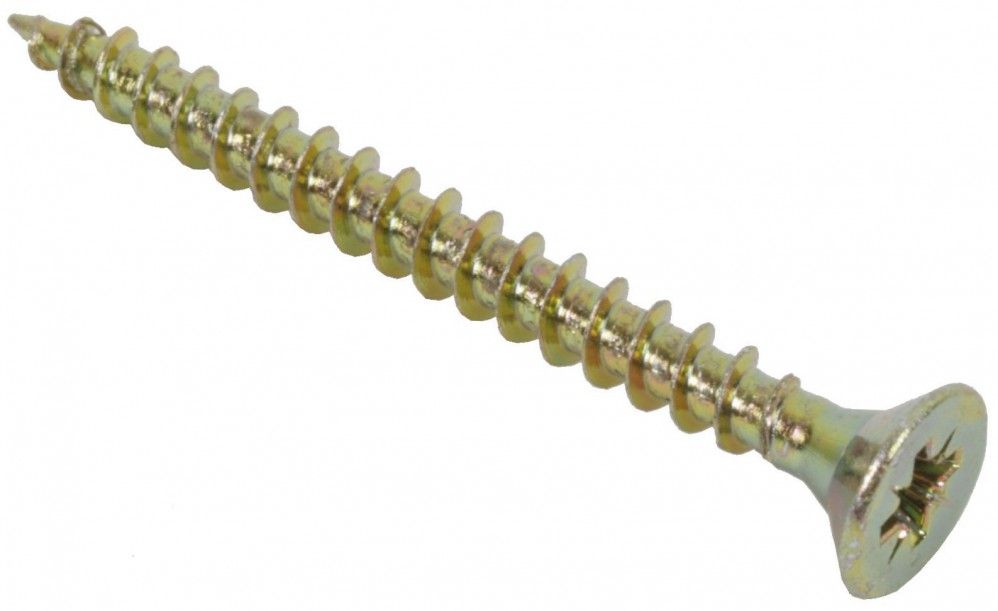 Product image for Chipboard Screws Yellow Zinc M3.5x20mm 200pk