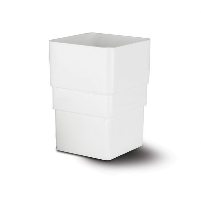 Product image for Square Downpipe Connector White 65mm