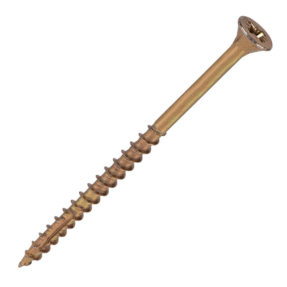 Product image for Reisser Cutter Countersink Pozi Woodscrew Yellow 6x100mm 100pk