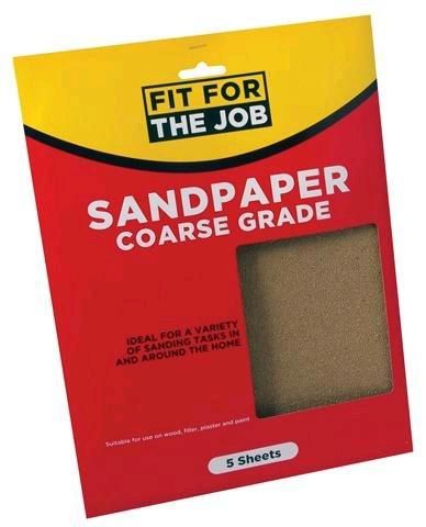 Image of Fit For The Job Sandpaper Coarse Grit 5pk