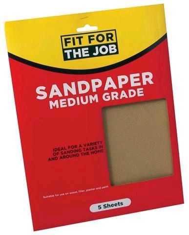 Image of Fit For The Job Sandpaper Medium Grit 5pk