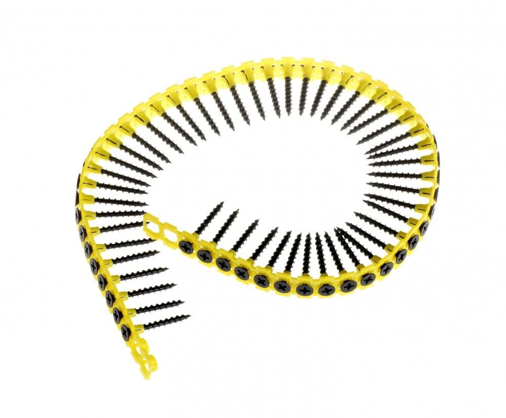 Product image for TIMCO Drywall Screws Black Phosphate Collated 3.5x55mm 1000pk