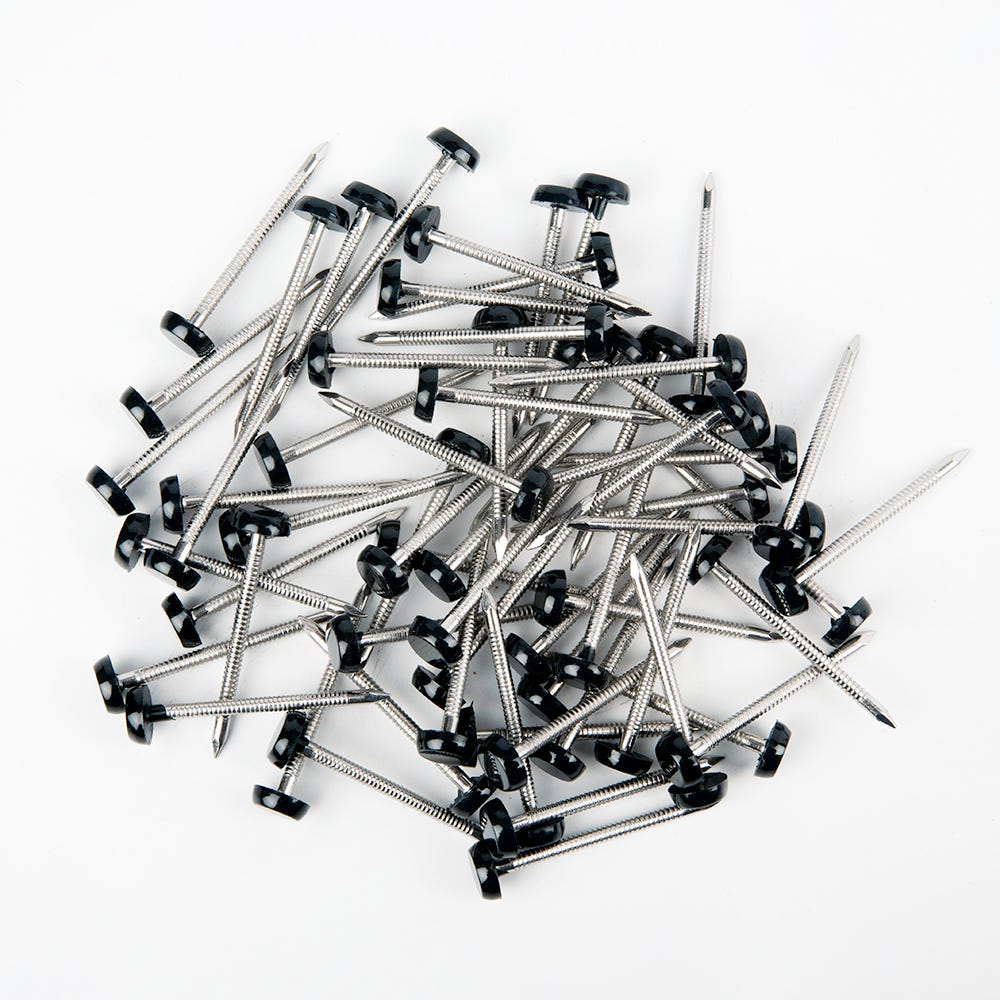Product image for Fascia Nails Plastic Head Black 50mm 100pk