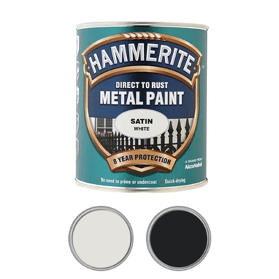 Product image for Hammerite Metal Paint Direct To Rust Satin Black 750ml