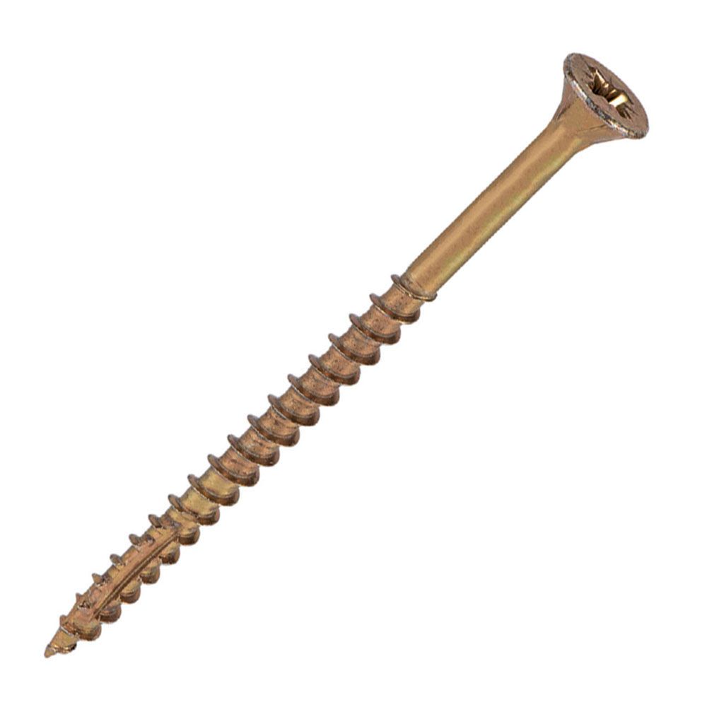 Product image for Reisser Cutter Countersink Pozi Woodscrew Yellow 6x70mm 100pk