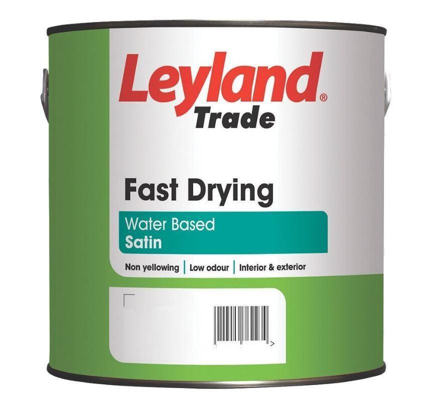 Product image for Leyland Trade Fast Drying Satin Paint Black 2.5ltr