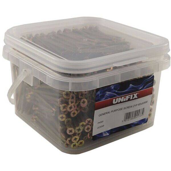 Product image for OJ  GP. Csk Screw Zyp Tub CE. M5x50mm Pk=1000