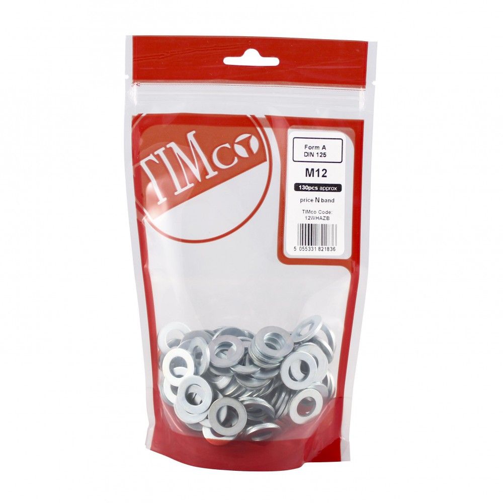 Product image for TIMCO Form A DIN 125 M12 130pk
