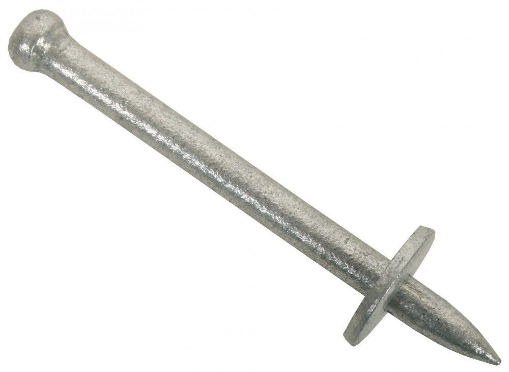 Product image for Washered Masonry Nails BZP 27x3.7mm 100pk