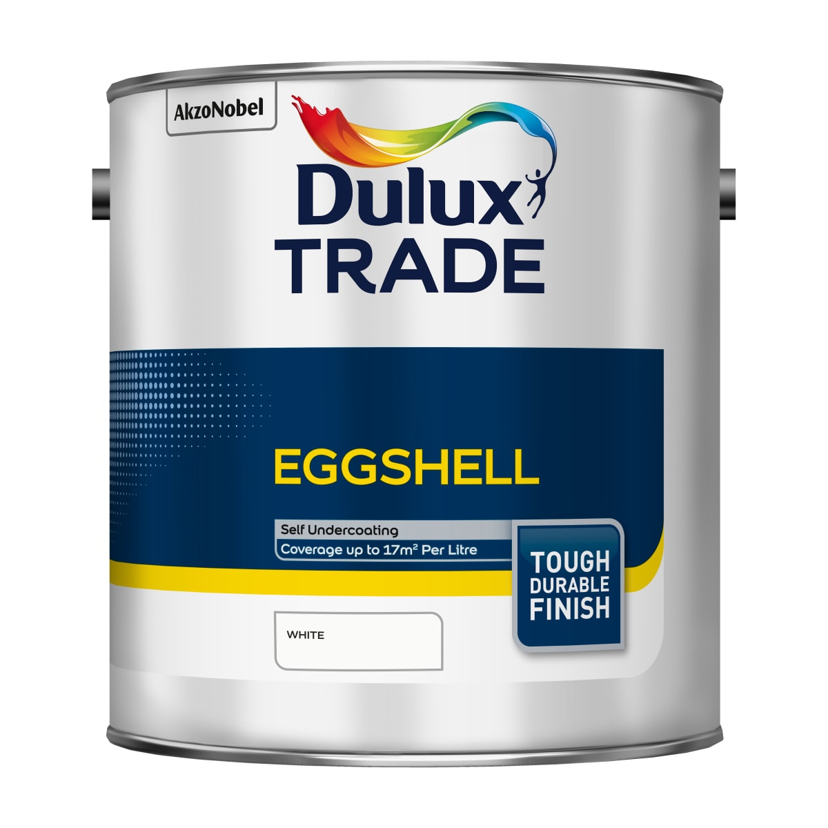 Product image for Dulux Trade Eggshell White 2.5ltr