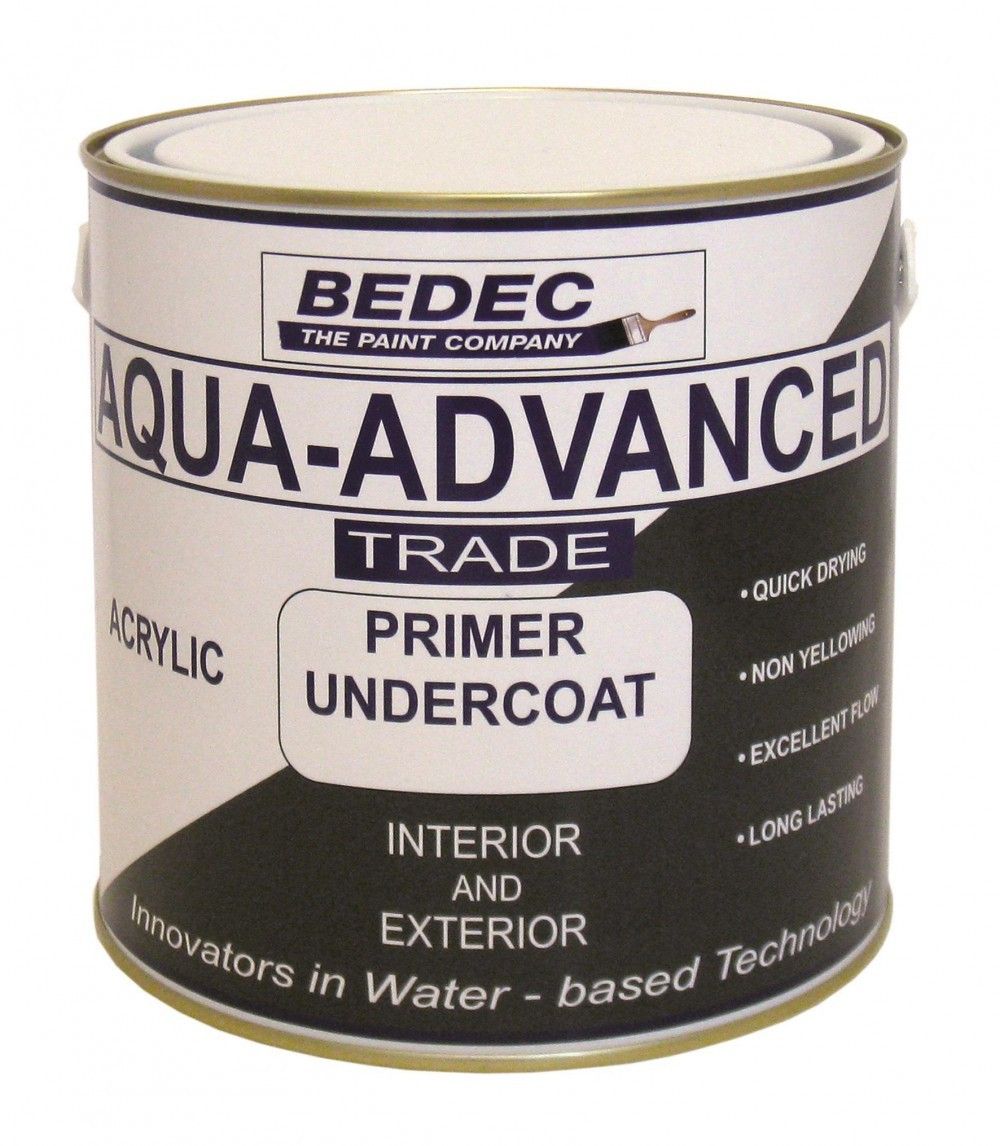 Product image for Bedec Aqua Advanced Primer Undercoat Dark Grey 1ltr
