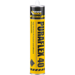 Product image for Puraflex 40 PU Sealant & Adhesive 300ml White