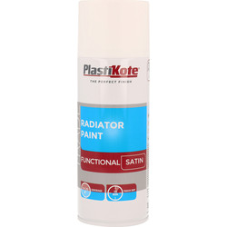Product image for Plastikote Radiator Paint Spray Paint 400ml Satin White