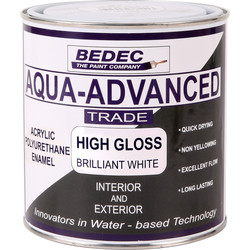 Image of Bedec Aqua Advanced High Gloss Paint Brilliant White 1L