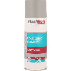 Image of Plastikote Cold Zinc Primer Spray Paint 400ml