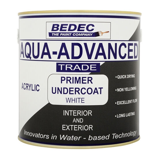 Image of Bedec Aqua Advanced Primer & Undercoat Paint White 1L