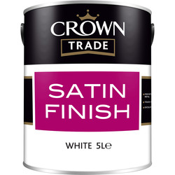 Image of Crown Trade Satin Paint 5L White