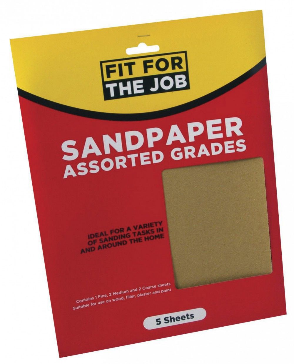 Product image for Fit For The Job Sandpaper Assorted Grit 5pce Set