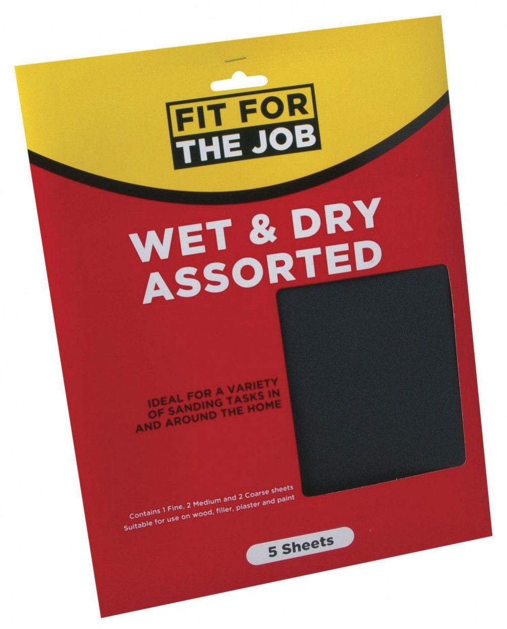 Product image for Fit For The Job Sandpaper Wet & Dry Assorted Grit 5pce Set