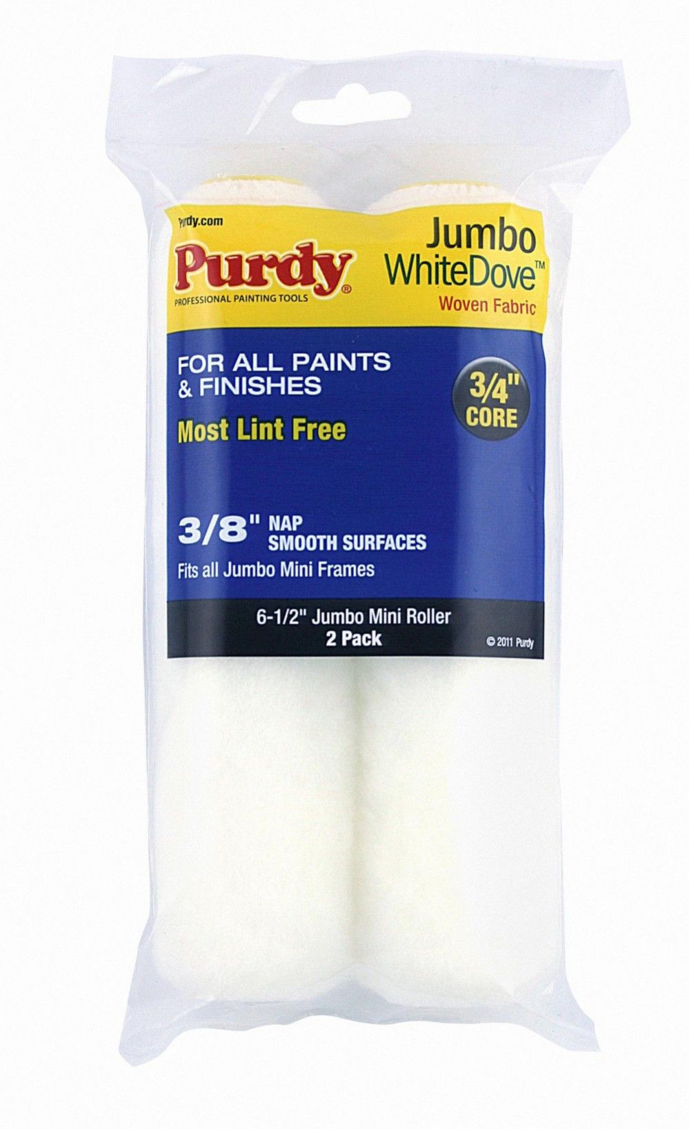 Product image for Purdy Whitedoveâ„¢ Jumbo Mini Roller Sleeve 165mm (6Â½) 2pk