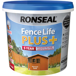Product image for Ronseal Fence Life Plus 5L Harvest Gold