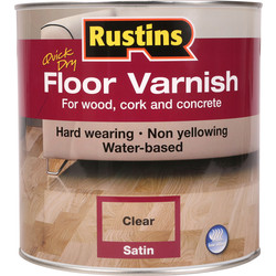 Product image for Rustins Quick Dry Floor Varnish 2.5L Clear Satin