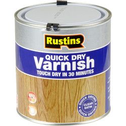 Product image for Rustins Quick Dry Varnish Satin Clear 1L