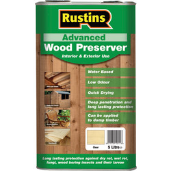 Product image for Rustins Advanced Wood Preserver 5L Clear