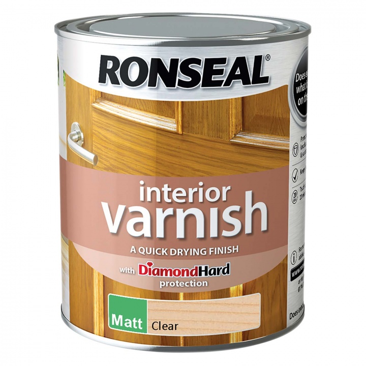 Product image for Ronseal Interior Varnish 750ml Matt Clear