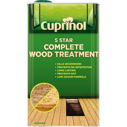 Product image for Cuprinol 5 Star Complete Wood Treatment 5L Clear