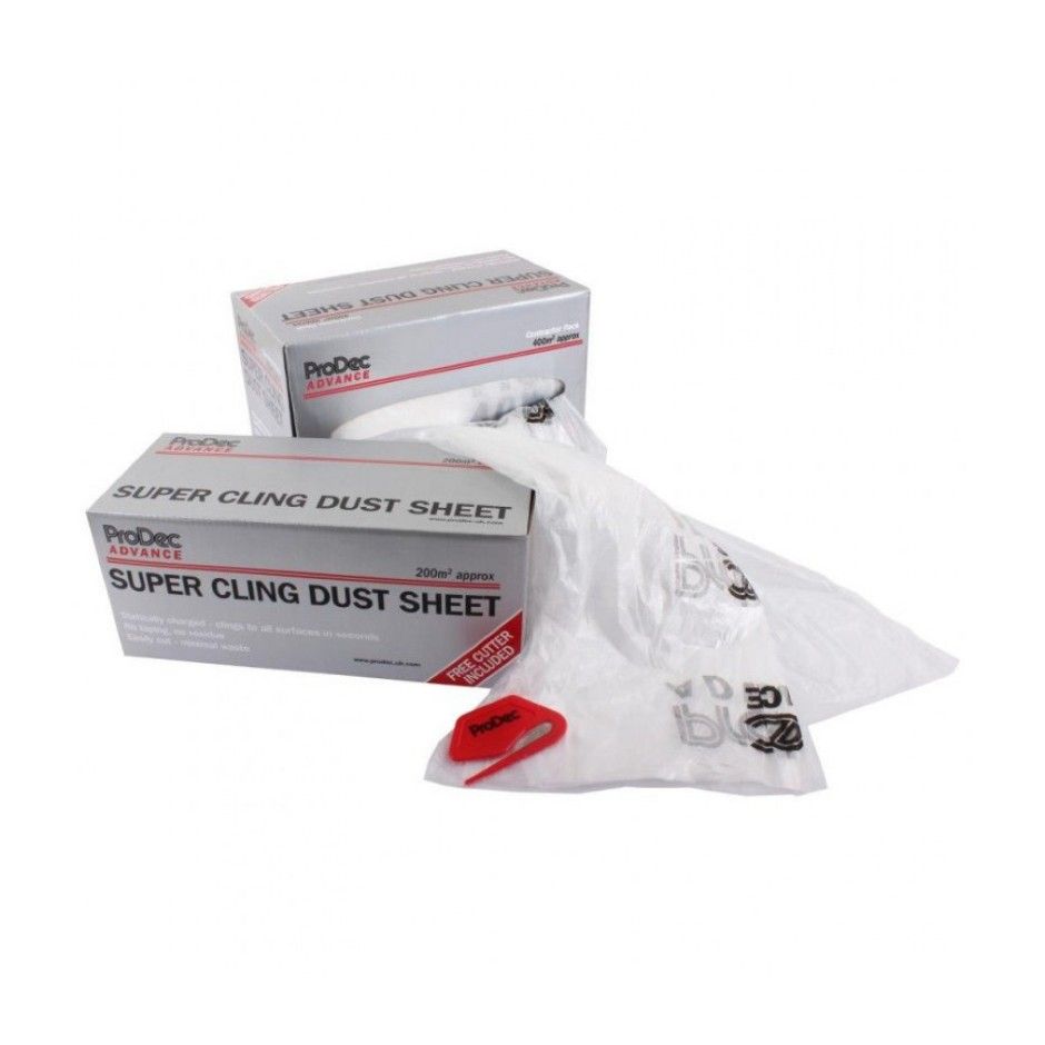 Product image for Prodec Advanced Super Cling Dust Sheet Roll 4x50mtr 200m²