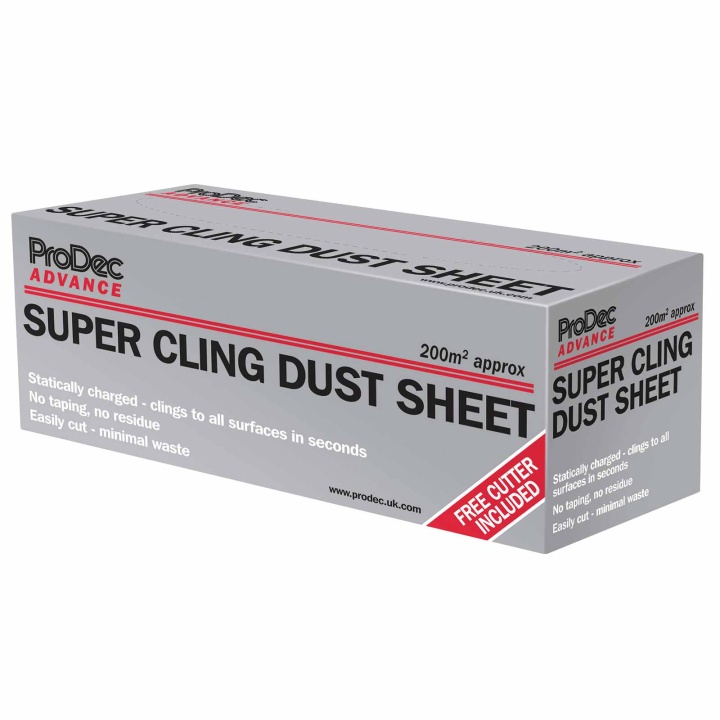 Product image for Prodec Advanced Super Cling Dust Sheet Roll 4x50mtr 200m²