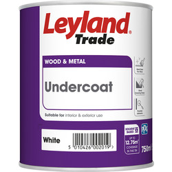Image of Leyland Trade Undercoat Paint White 750ml