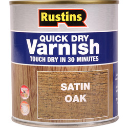 Product image for Rustins Quick Dry Varnish Satin 500ml Oak