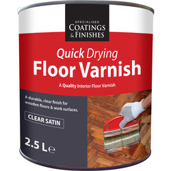 Image of Quick Drying Floor Varnish Clear Satin 2.5L
