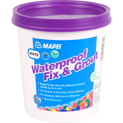 Image of Mapei Waterproof Fix & Grout Tile Adhesive 1.5kg White