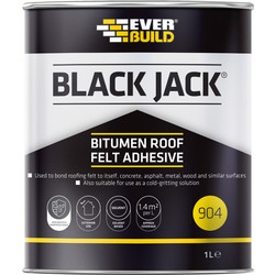 Product image for Everbuild Black Jack Roofing Felt Adhesive 1L